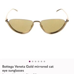 Bottega Veneta Gold Mirrored Sunglasses